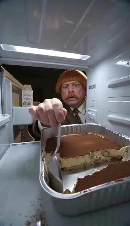 Two snackers in the fridge POV tiramisu reference